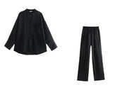 New Women Simply Stand Collar Solid Green Casual Kimono Shirt Female Pocket Patch Blouse Roupas Chic Blusas Tops