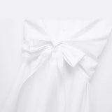 New Spring Style Knot Poplin Shirt Dress 2766924-Outfit