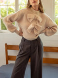 Fongt Wind Sweater Women 2025 Spring New Fashion Round Three-Dimensional Butterfly High-End Long-Sleeved Top