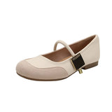 Fongt Ballet Shoes French Mary Jane Shoes Summer With Skirt Flat Single Shoes Driving