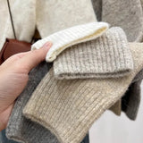 Fongt Soft Collar Knitted Knitted Women's Autumn Winter New Temperament Jacket Sweater Inside The Bottom Shirt