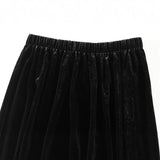 Fongt Folded Skirt Dress 2025 Autumn And Winter New Black High-Waist Temperament 100 Folded Half Skirt 6653