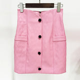 Fongt New Star Fashion Flowers Decorated Rose Buckle Ling Leather Short Jacket Jacket