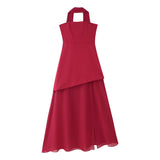 Fongt Women's Explosive Temperament Fashion Bras Shoulder Sleeveless Dress