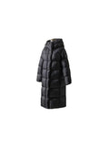 Cold Resistant Long Length Hooded Down Jacket Female 2024 Winter New Fashion Armband And Thick White Duck Down Matching Coat-Outfit