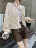 Summer Lace Thin Jacket Women Parka Casual Femal Coat Hollow Out Embroidery Floral Women Thin