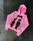 Fongt Zippered Musician Print Hoodie 2025 New Spring And Autumn Sweater Loose Couple Coat