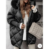 Fongt New Women's Explosive Temperament Winter Hooded Hoodie Jacket