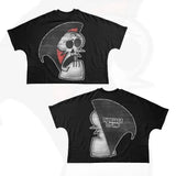T-Shirt Hip-Hop Fun Cartoon Pattern Printing Oversized T-Shirt Original Gothic Cotton Short Sleeves-Outfit