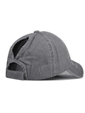 Distressed Wash Sequin Star Baseball Cap-Outfit