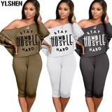Two Piece Set Tracksuit Women Clothes African Dresses Dashiki Sloping Shoulder Top Shorts Pant Suits Jogging Vetement Femme