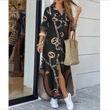 Button Shirt Printing Casual Loose