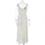 V-neck Ruched Side Tie Up Midi Dress-Outfit