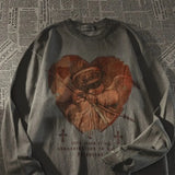 Europe Love Angel Print Y2K Sweatshirt Hip Hop Cool Streetwear Oversized Pullover Dark Goth Tops Harajuku Kawaii