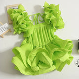 Chiffon Tanks Summer Female Plain Color Square Collor Sweet Camisole Woman Ruffles Straps Camis Tops-Outfit