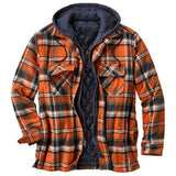Fongt Plaid Cotton Coat Large Size Hooded Shirt Jacket