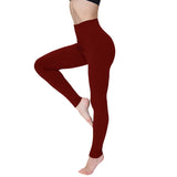 Style Brushed Pants Bottoming Trousers Thin Solid Color Skinny Tight Yoga Pants-Outfit