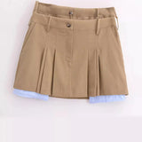 Spring Pocket Sag Design Pleated Miniskirt 2157021-Outfit