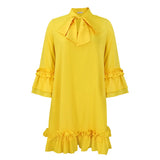 Fongt Women's Clothing 2025 Summer Fashion Temperament Loosely Tied With Solid Wood Ear African Dress