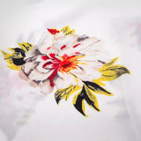 New Spring 2024 Style Neck V-Collar Printed Seersucker Shirt-Outfit