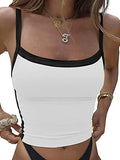 Contrast Trim Vintage Crop Cami Top-Outfit