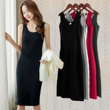 Fongt Bottom Dress Long Slip Dress Large Size Women's Fat Mm Dress 2024 Summer Student Bottom