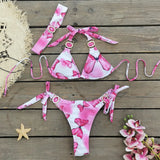 Three-Point Strap Bikini Split Swimsuit Woman 2025 New Multi-Color Bikini