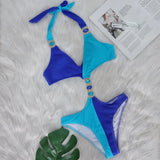Fongt New Sexy Crystal Diamond Bikini Patchwork Women's Swimsuit Beach Vacation