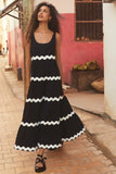 Fongt Summer New Simple U-Word Collar Ripple With Chest Solid Color A-Word Slip Skirt-88003-Outfit