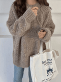 Cable Knit Jumper Sweater-Outfit
