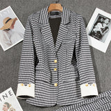 Fongt Suitcase Women's 2025 Spring New Korean Style Suit Blue Blast Street Ocean Design Sense