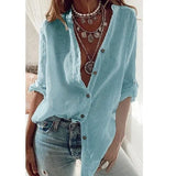 Long Sleeve Cotton Linen Shirt