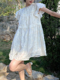 Fongt New Silk Dress Women's French Temperament Style Three-Dimensional Embroidered Doll Dress Shenzhen Nanyou Women's