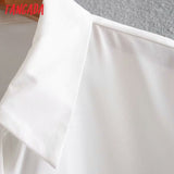 Women Vintage Flowers Print White Chiffon Shirt Long Sleeve Spring Chic Female Loose Shirt
