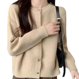 Fongt 2023 New Women's Lazy Wind Sweater Cardigan Korean Version Small Sweater Coat Female Jacket Female-Outfit