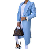 Long Sleeve Lapel Button Woolen