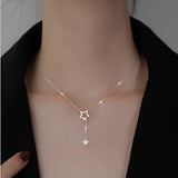 Aesthetic Star Necklace-Outfit