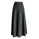 Beat Thickened Modal Knitted Skirt Women's Winter Korean Version Of High-Waisted A-Shaped Skirt Wool Pendulum Skirt-Outfit