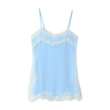 Fongt Women's Clothing In The Summer Of 2025 With Daily Niche Lace Splicing Sling Belt Vest Tops