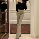 Fongt Ucka-Colored Micro-Tight Jeans Women's Spring High-Waist Niche Fashion Drag-And-Thall Thighs Trousers