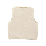 Fongt Sleeveless Vest Vest With Cardigan Jacket 2025 New Winter K41319
