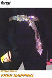 10 Rows Full Rhinestone Width 3.5 CM Waist Belts Women Diamante Crystal Chain Bride Wide Shiny Gold Silver Waist