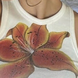 Graphic Printed Tank Top-Outfit