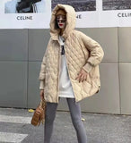 Autumn And Winter New Down Jacket Female Long Loose White Duck Velvet Light Hooded Down Jacket Female Coat Tide-Outfit