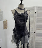 Vietnamese Niche Hot Girls Unristered Ribbon Vest Repair Hanging Neck Short Sling