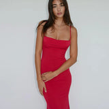 Strappy Backless Bodycon Maxi Dress-Outfit
