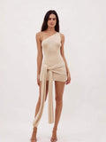 Fongt And Winter New Women's Fashion Elegant Round-Collar Knitted Dress Striped Dress Long Thin