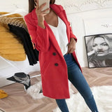 Plus Size 4XL 5XL Women's Autumn Coat Woollen Blends Overcoats 2023 Winter Long Sleeve Casual Oversize Outwear Jackets