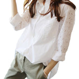 Plus Size Work Hollow out 9/10 Sleeves