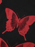 Butterfly Print Crop Tank Top-Outfit